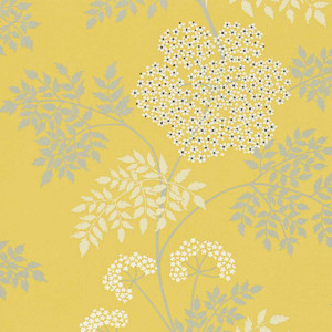 Sanderson DOPWCO105 - Sanderson One Sixty Contemporary Floral Yellow Sanderson Wallpaper roll - luxury design for UK feature walls