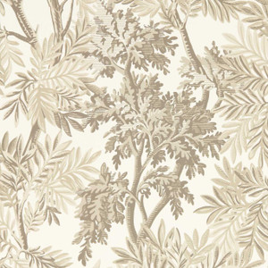 Sanderson DSAB217414 - Country Woodland Botanical Brown Sanderson Wallpaper roll - luxury design for UK feature walls