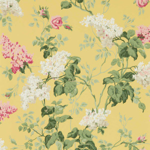 Sanderson DOSW217051 - Sanderson One Sixty Classic Floral Yellow Sanderson Wallpaper roll - luxury design for UK feature walls
