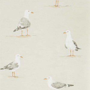 Sanderson DCOA216563 - Sanderson Home Birds Neutral Sanderson Wallpaper roll - luxury design for UK feature walls