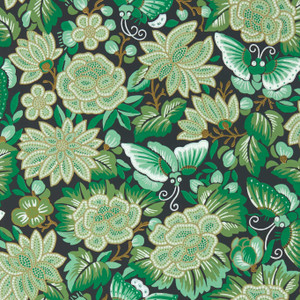 DWAW217117 - Water Garden Contemporary Floral Black Sanderson Wallpaper DWAW217117 - Water Garden Contemporary Floral Black Sanderson Wallpaper