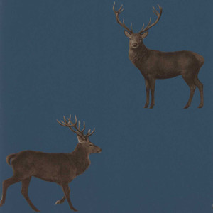 Sanderson DYSI216620 - Arboretum Animals Blue Sanderson Wallpaper roll - luxury design for UK feature walls
