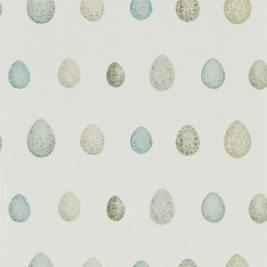 Sanderson DEBB216502 - Embleton Bay Mottled Eggs Blue Sanderson Wallpaper roll - luxury design for UK feature walls