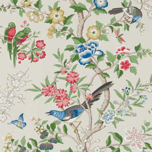 DWAW217113 - Water Garden Leaves & Trees Blue Sanderson Wallpaper DWAW217113 - Water Garden Leaves & Trees Blue Sanderson Wallpaper
