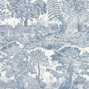 Sanderson DHIP217480 - Highgrove by Sanderson Landscapes Blue Sanderson Wallpaper roll - luxury design for UK feature walls