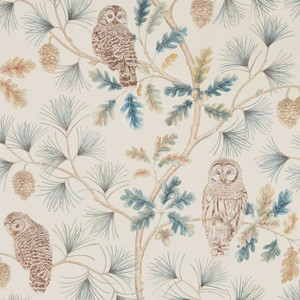 Sanderson DYSI216595 - Elysian Birds Blue Sanderson Wallpaper roll - luxury design for UK feature walls