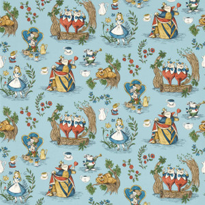 Sanderson DDIW217286 - Disney Home X Sanderson Kids Blue Sanderson Wallpaper roll - luxury design for UK feature walls