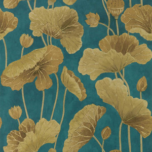 DWAW217127 - Water Garden Botanical Blue Sanderson Wallpaper DWAW217127 - Water Garden Botanical Blue Sanderson Wallpaper