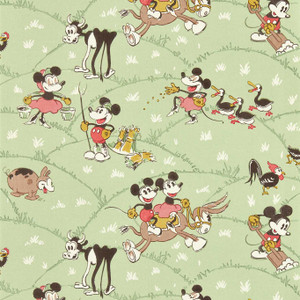 Sanderson DDIW217266 - Disney Home X Sanderson Animals Green Sanderson Wallpaper roll - luxury design for UK feature walls