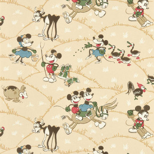 Sanderson DDIW217267 - Disney Home X Sanderson Animals Blue Sanderson Wallpaper roll - luxury design for UK feature walls