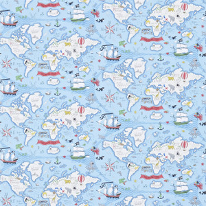 Sanderson DLIT214038 - Sanderson Home Kids Blue Sanderson Wallpaper roll - luxury design for UK feature walls
