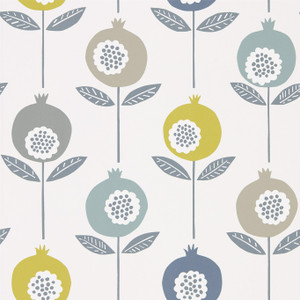 Scion NNOU111544 - Noukku Contemporary Floral Blue Scion Wallpaper roll - luxury design for UK feature walls