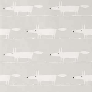 Scion NHAP112815 - Midi Fox Animals Grey Scion Wallpaper roll - luxury design for UK feature walls