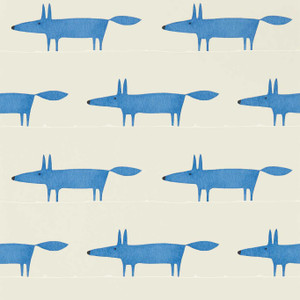 Scion NHAP112817 - Midi Fox Animals Blue Scion Wallpaper roll - luxury design for UK feature walls