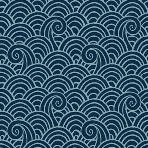 FD26305_Happy Wave Motif Deep teal Fine Decor Wallpaper