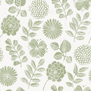 FD26531_Hannah Large Floral Green Fine Decor Wallpaper