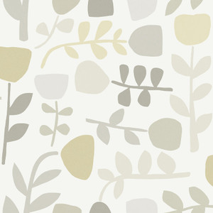 FD26537_Hannah Leaf Stems Navy teal Fine Decor Wallpaper
