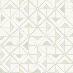 FD26636_Georgia Geometric Triangle Beige white Fine Decor Wallpaper