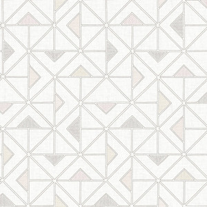 FD26637_Georgia Geometric Triangle Neutral beige white Fine Decor Wallpaper