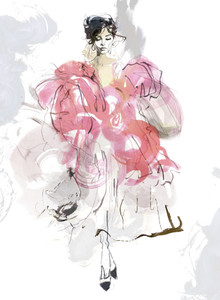 35898-Fashion Icon Fashion Icon Mural Beige Rose Galerie Mural