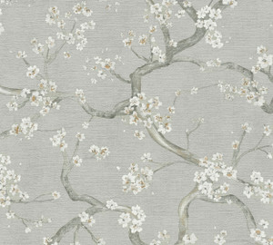 HZ62042-Horizon Floral Cream Green Galerie Wallpaper