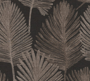 HZ62078-Horizon Tree Leaf Brown Cream Metallic Galerie Wallpaper