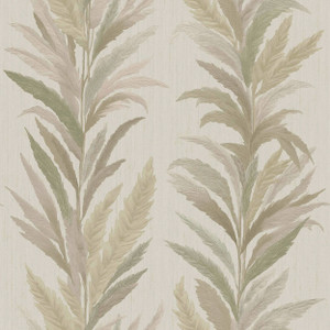 35907-Ornamenta Tree Leaf Beige Green Galerie Wallpaper