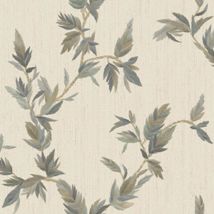 35915-Ornamenta Tree Leaf Beige Green Galerie Wallpaper