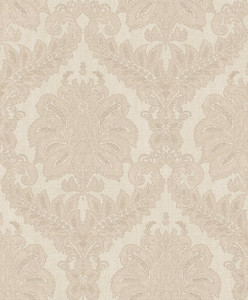 35934-Ornamenta Damask Beige Brown Galerie Wallpaper