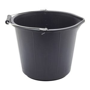 Rodo - 3 Gallon Black Plastic Bucket