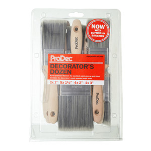 ProDec - Decorator's Dozen Paint Brush (**CUTTING IN BRUSHES **) Set - 12 piece