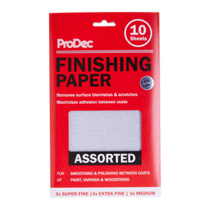 PRODEC -Finishing Paper Assorted 10 pk sheets