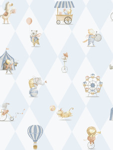 282-2 - Bambino Cirque Blue Beige Galerie Wallpaper