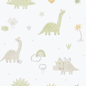 283-3 - Bambino Dino Green Grey Galerie Wallpaper