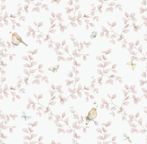 284-1 - Bambino Birdy Pink Galerie Wallpaper