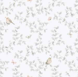 284-2 - Bambino Birdy Grey Beige Galerie Wallpaper