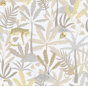 286-3 - Bambino Jungly Yellow Grey Galerie Wallpaper