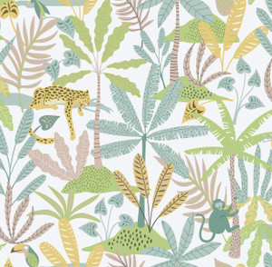 286-4 - Bambino Jungly Green Beige Yellow Galerie Wallpaper