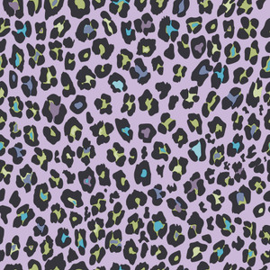 G78566 - Kids and Teens Fun Leopard Purple Lilac Black Blue Galerie Wallpaper