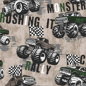 G78569 - Kids and Teens Monster Trucks Beige Bronze Brown Green Galerie Wallpaper
