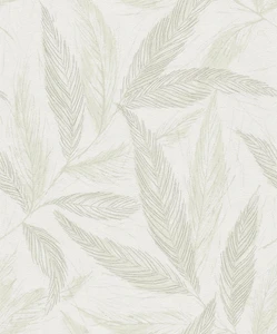 HY82146 - Hygge Home Fern Weave Motif Green Cream Galerie Wallpaper
