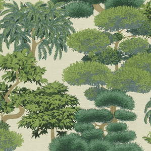 HV41077 - Havana 2 Motif Green Cream Galerie Wallpaper