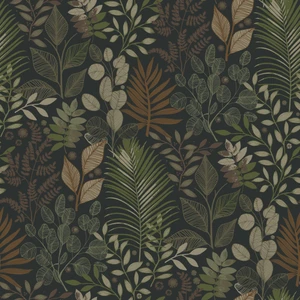 20104 - Ester Ängslycka Black Orange Green Galerie Wallpaper