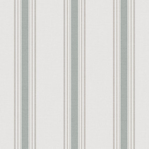 9810-4 - Essential Stripes LANE STRIPE Green Silver Grey Galerie Wallpaper