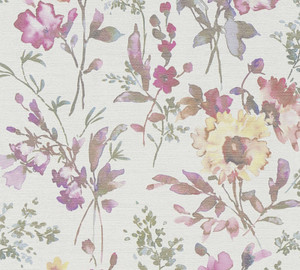 CL65222 - Cosmo Living Petal Poetry - Unfold Purple Lilac Blue Pink Galerie Wallpaper