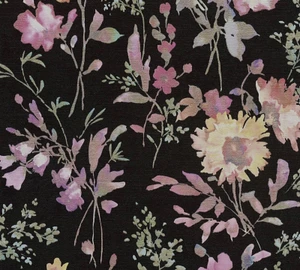CL65223 - Cosmo Living Petal Poetry - Unfold Black Blue Pink Galerie Wallpaper