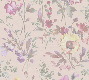 CL65224 - Cosmo Living Petal Poetry - Unfold Pink Blue Purple Lilac Galerie Wallpaper