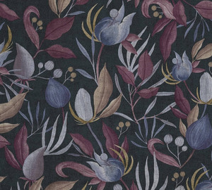 CL65230 - Cosmo Living Still Bloom- Poetry Blue Bronze Brown Red Galerie Wallpaper