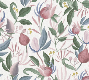 CL65232 - Cosmo Living Still Bloom- Poetry Pink Blue Green Galerie Wallpaper