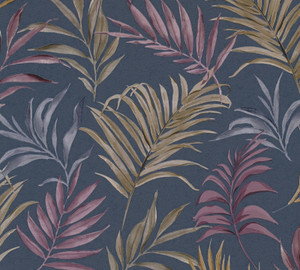 CL65282 - Cosmo Living Midnight Botanica -Mystery Blue Beige Purple Lilac Galerie Wallpaper